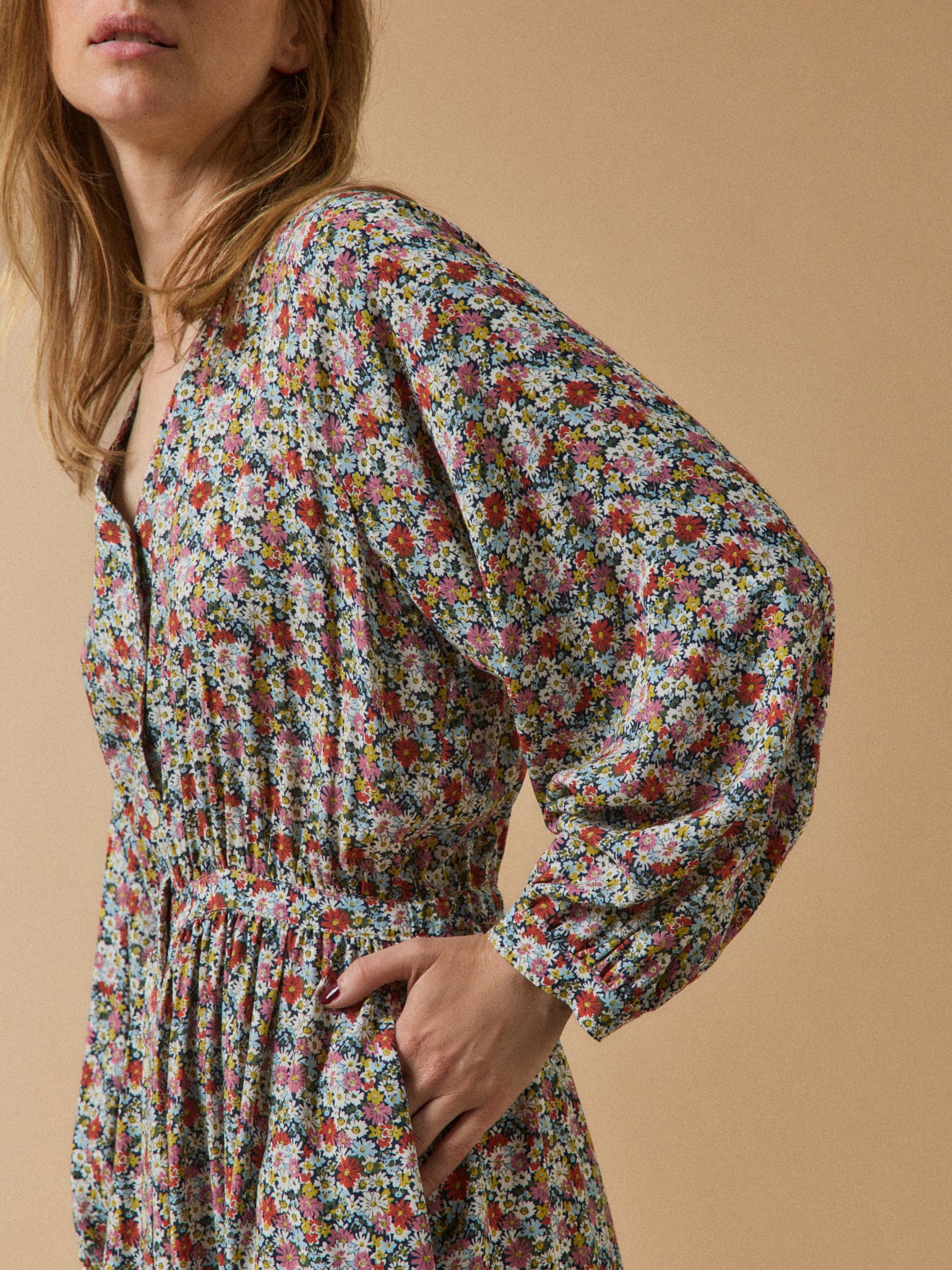Robe longue femme tissu Liberty Libby - Limited Collection - Image 4