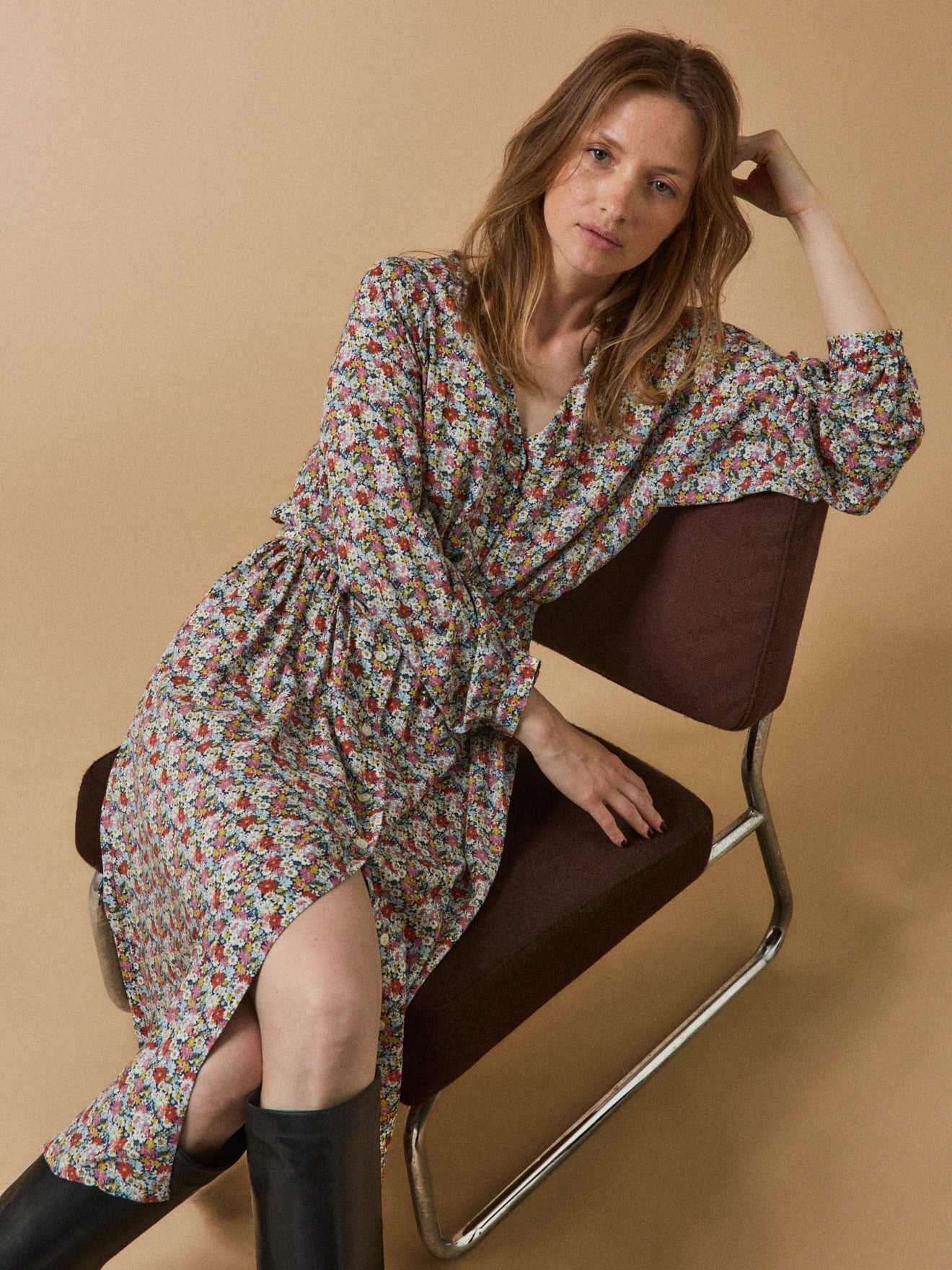 Robe longue femme tissu Liberty Libby - Limited Collection - Image 5