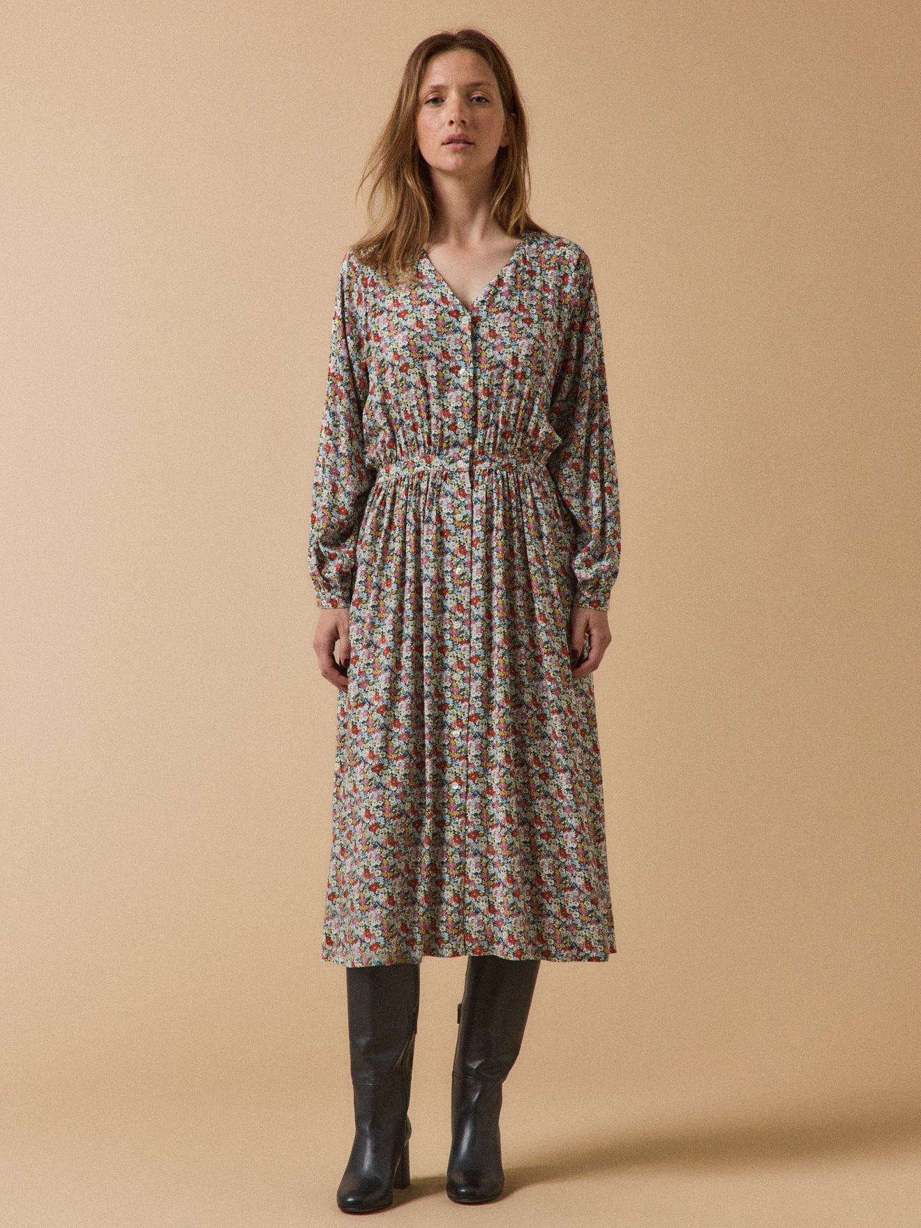 Robe longue femme tissu Liberty Libby - Limited Collection - Image 7