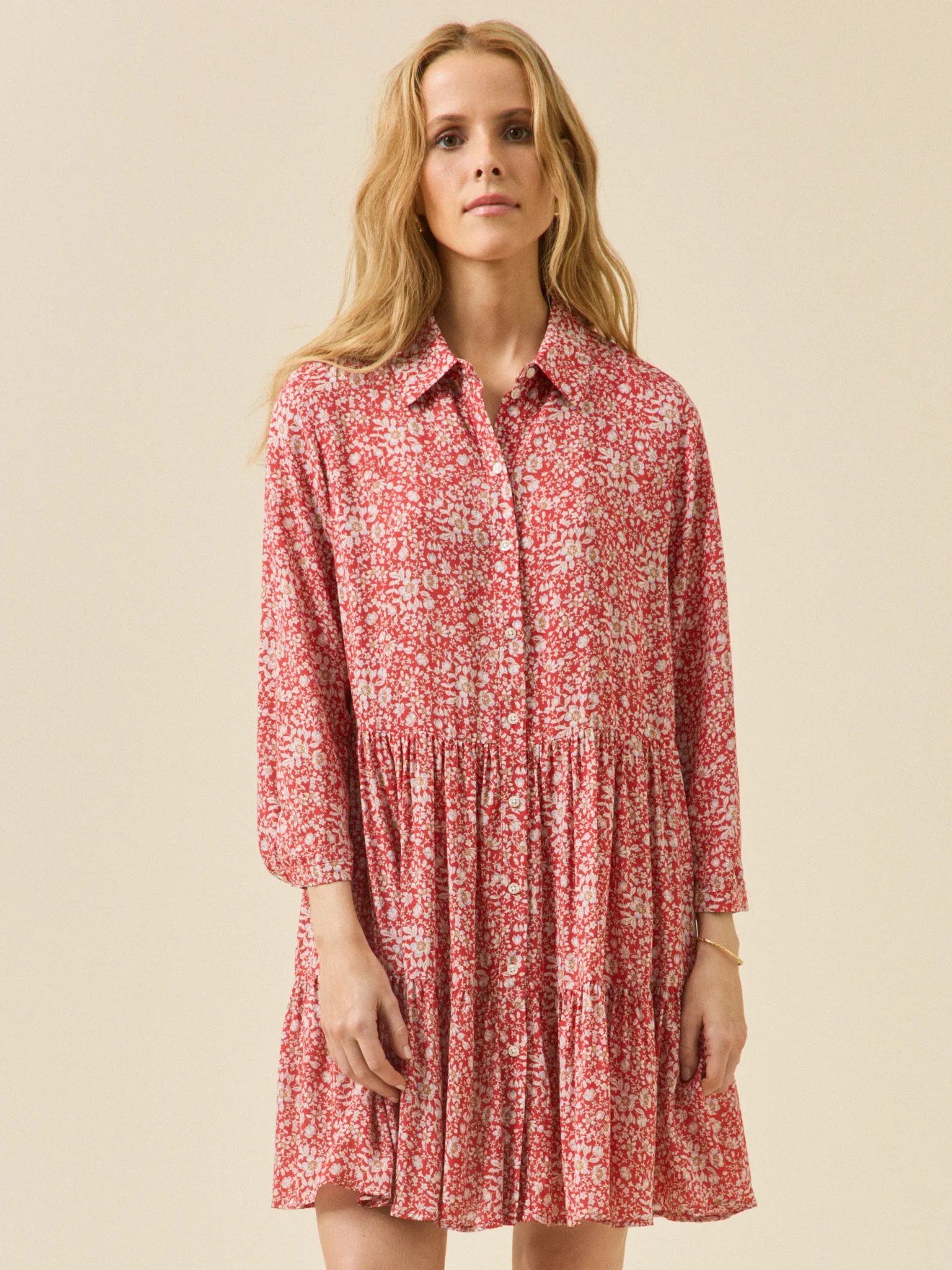 Robe courte volant femme tissu Liberty - Limited Collection