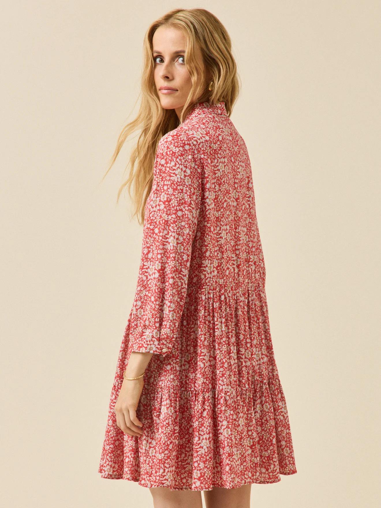 Robe courte volant femme tissu Liberty - Limited Collection - Image 2