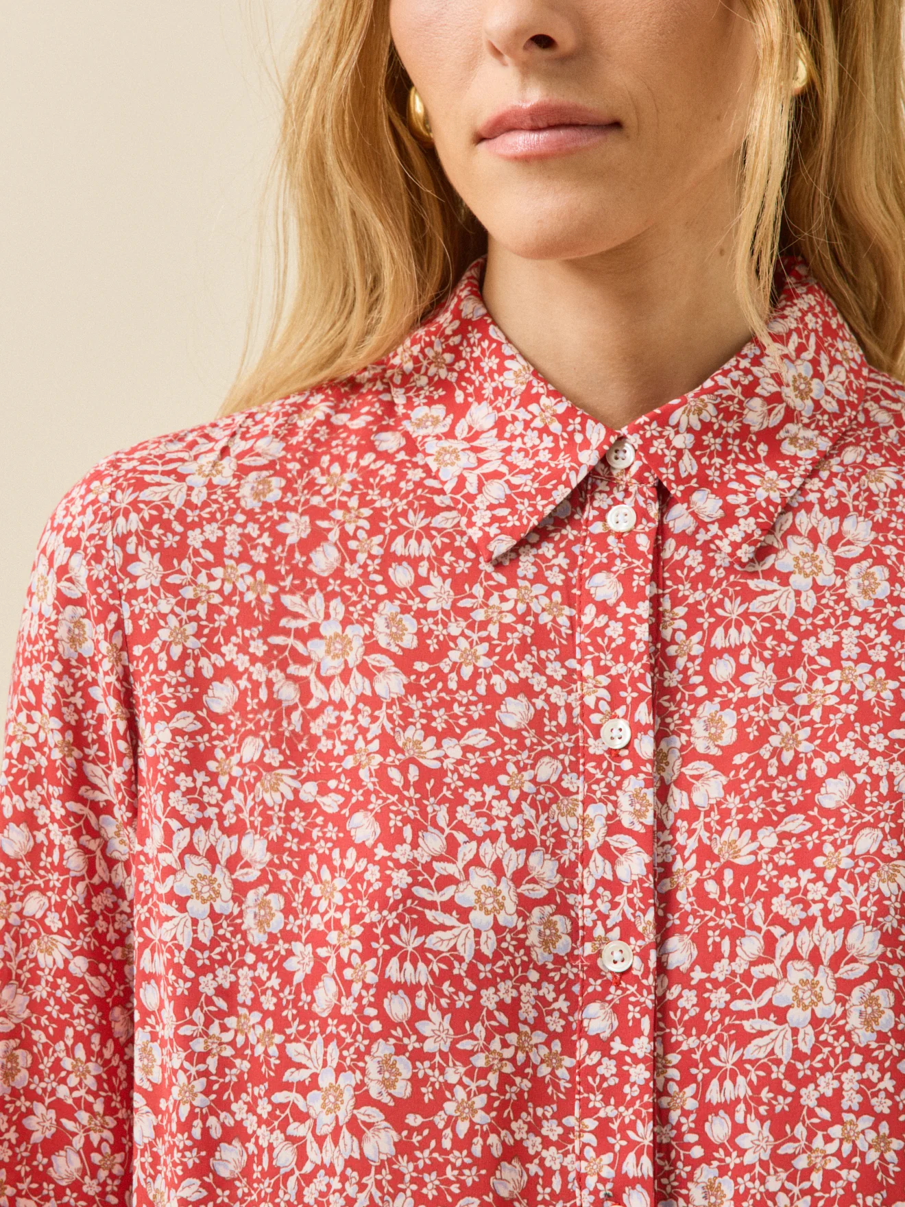 Robe courte volant femme tissu Liberty - Limited Collection - Image 3