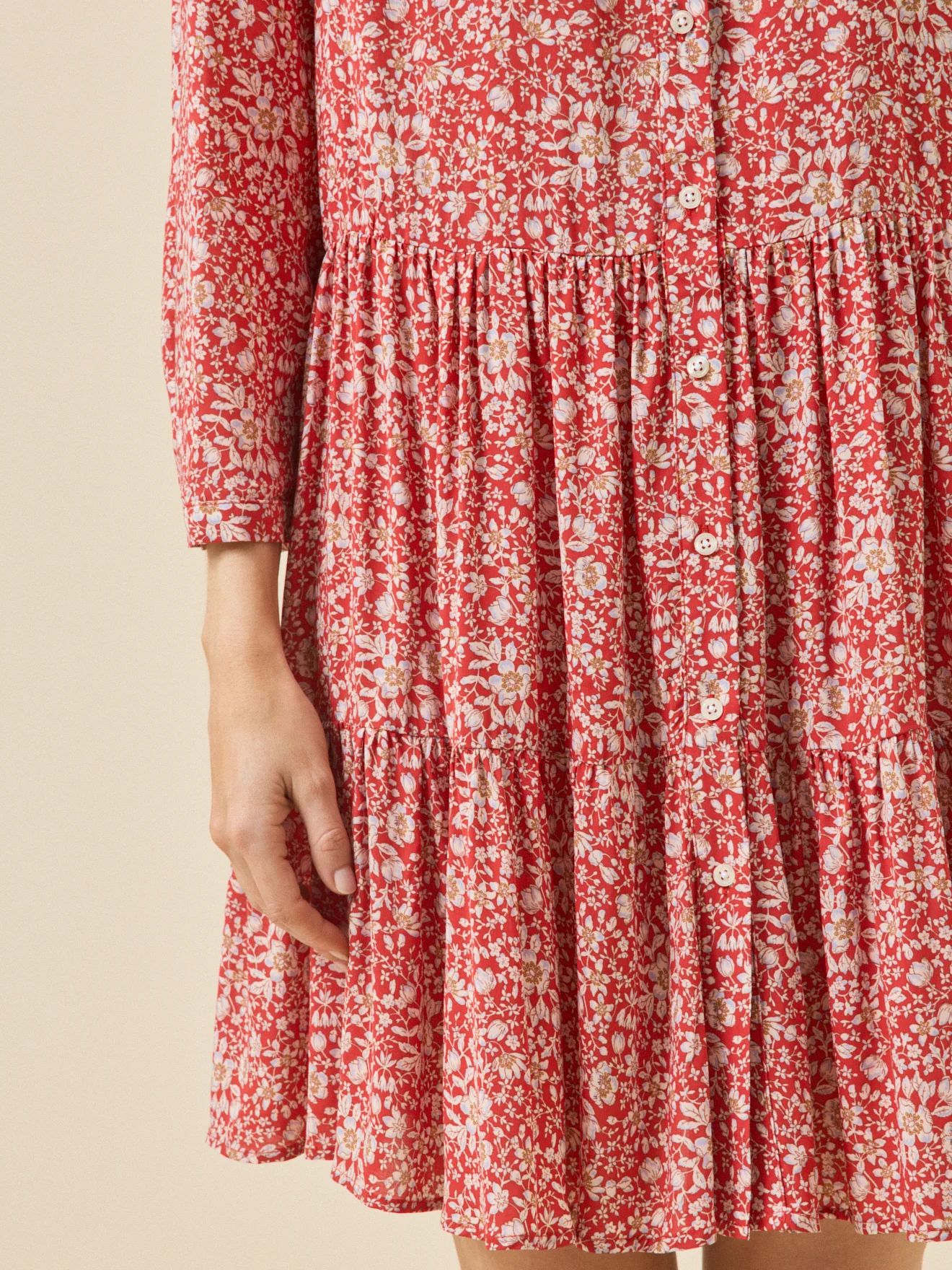 Robe courte volant femme tissu Liberty - Limited Collection - Image 4