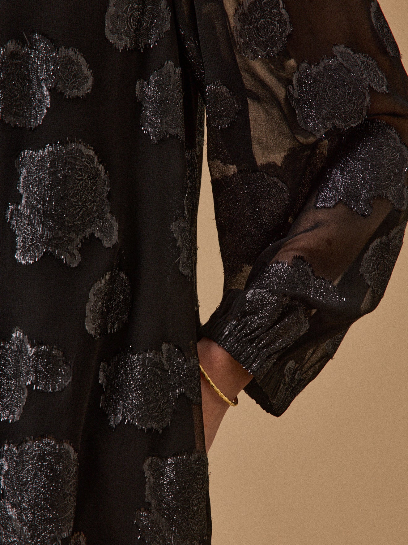 Robe courte voile jacquard brillant femme - Image 6