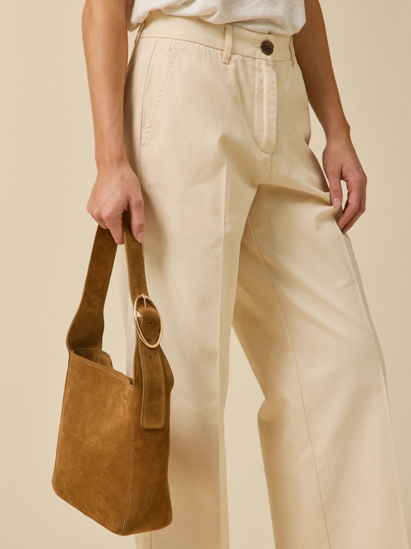 Sac besace femme cuir velours - Collection Maroquinerie Cyrillus