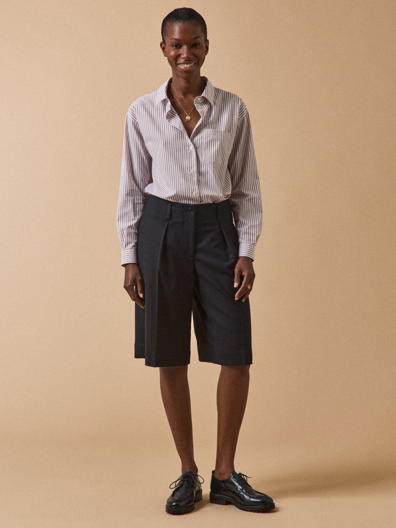 Bermuda uni lainage flanelle femme - Image 5
