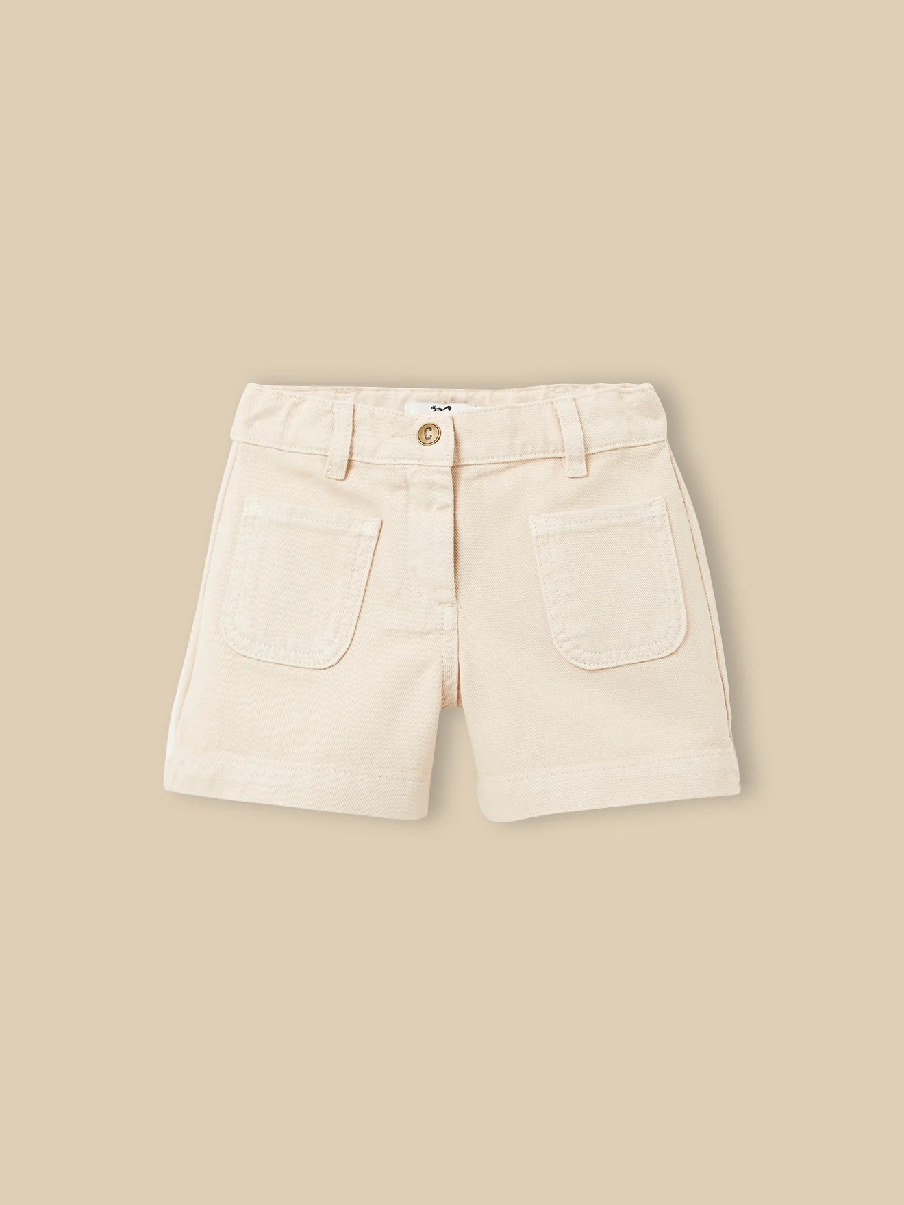 Short Fille denim couleur