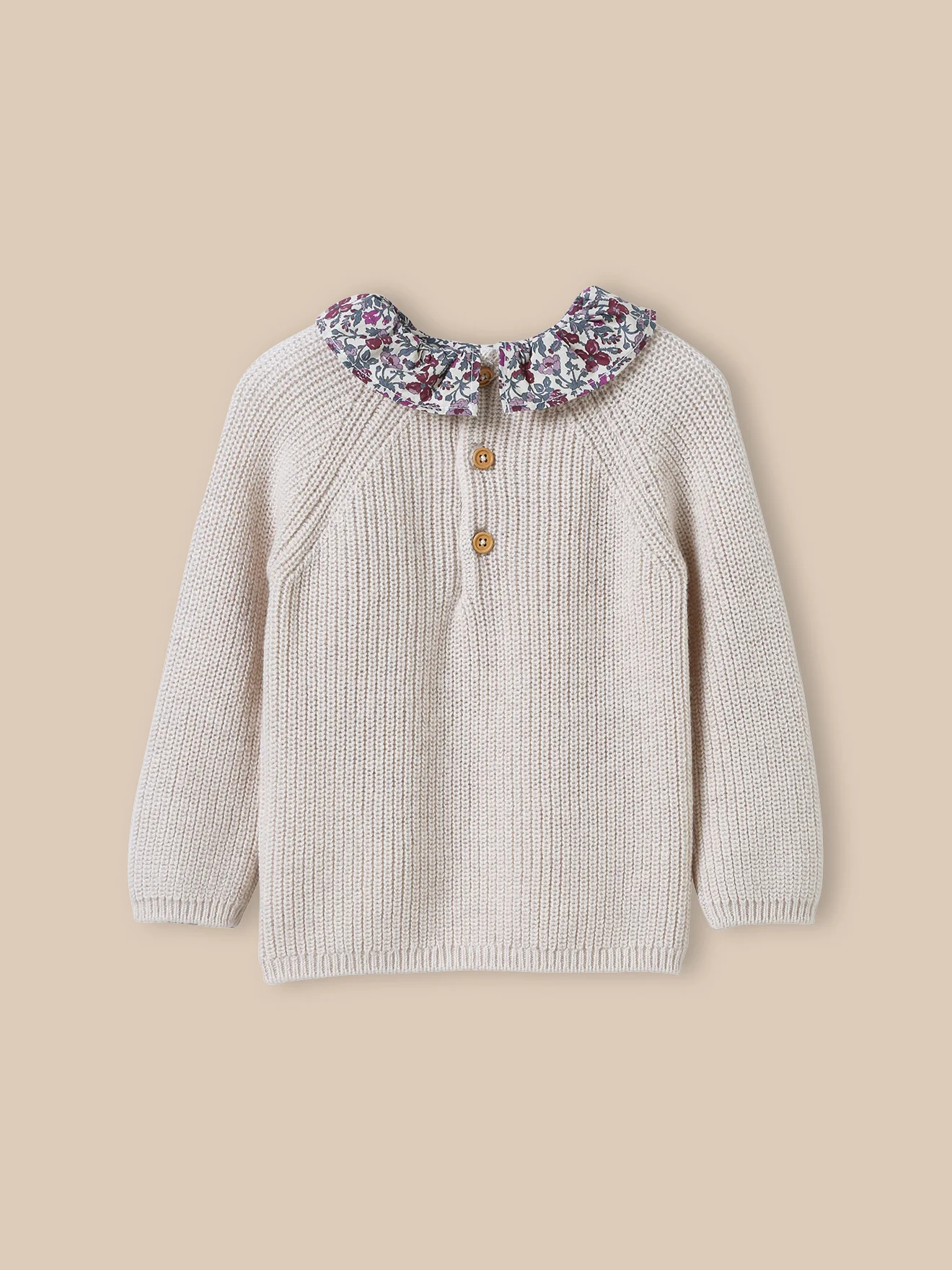 Pull col en tissu Liberty bébé - Image 3
