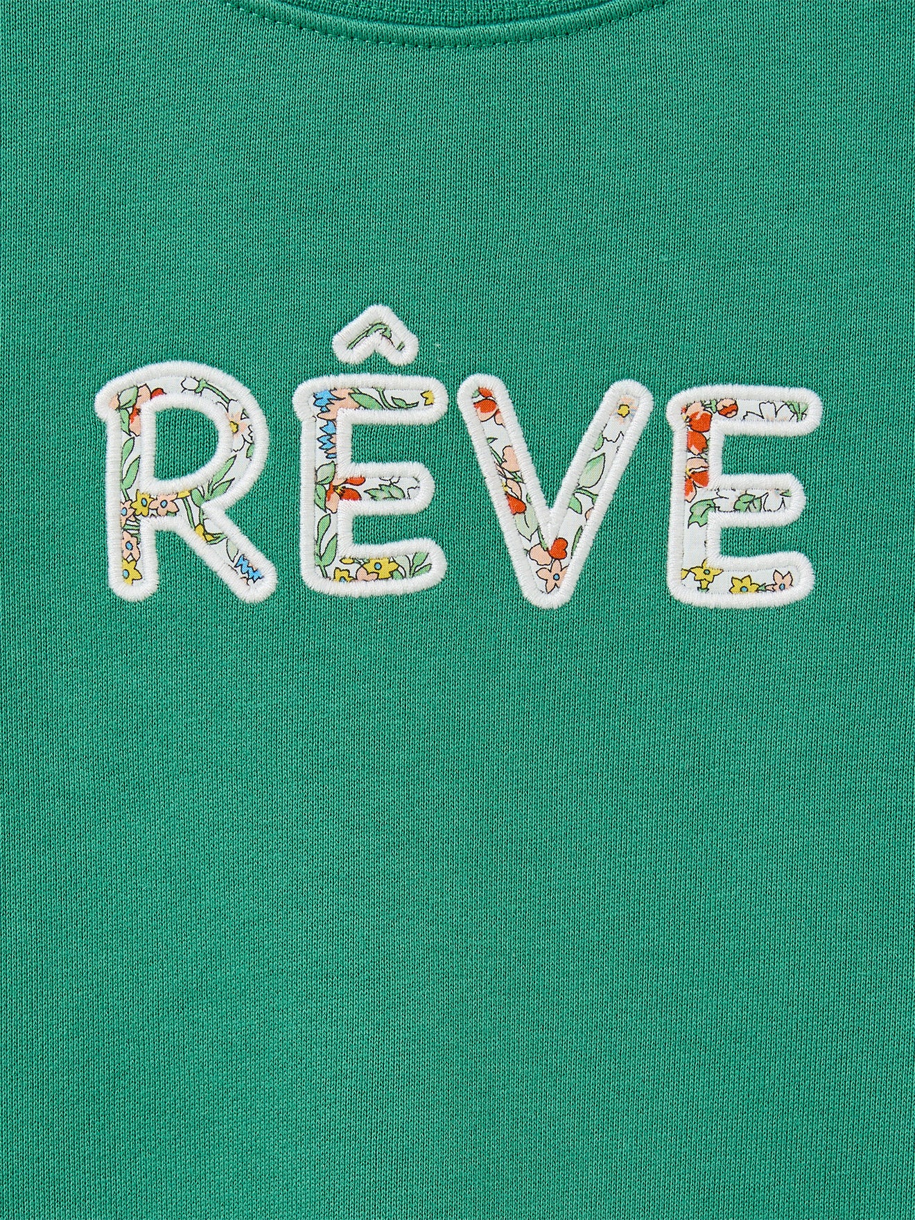Sweat Fille à message en tissu Liberty - Coton biologique - Image 6