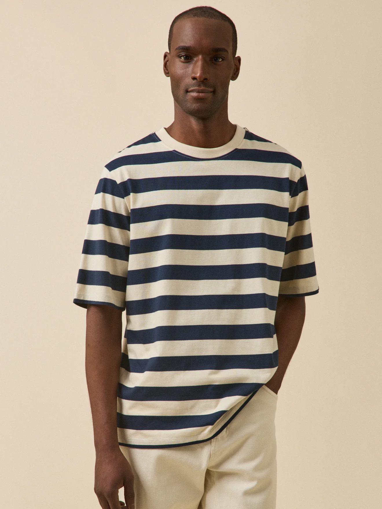 T-shirt rayé homme coton biologique