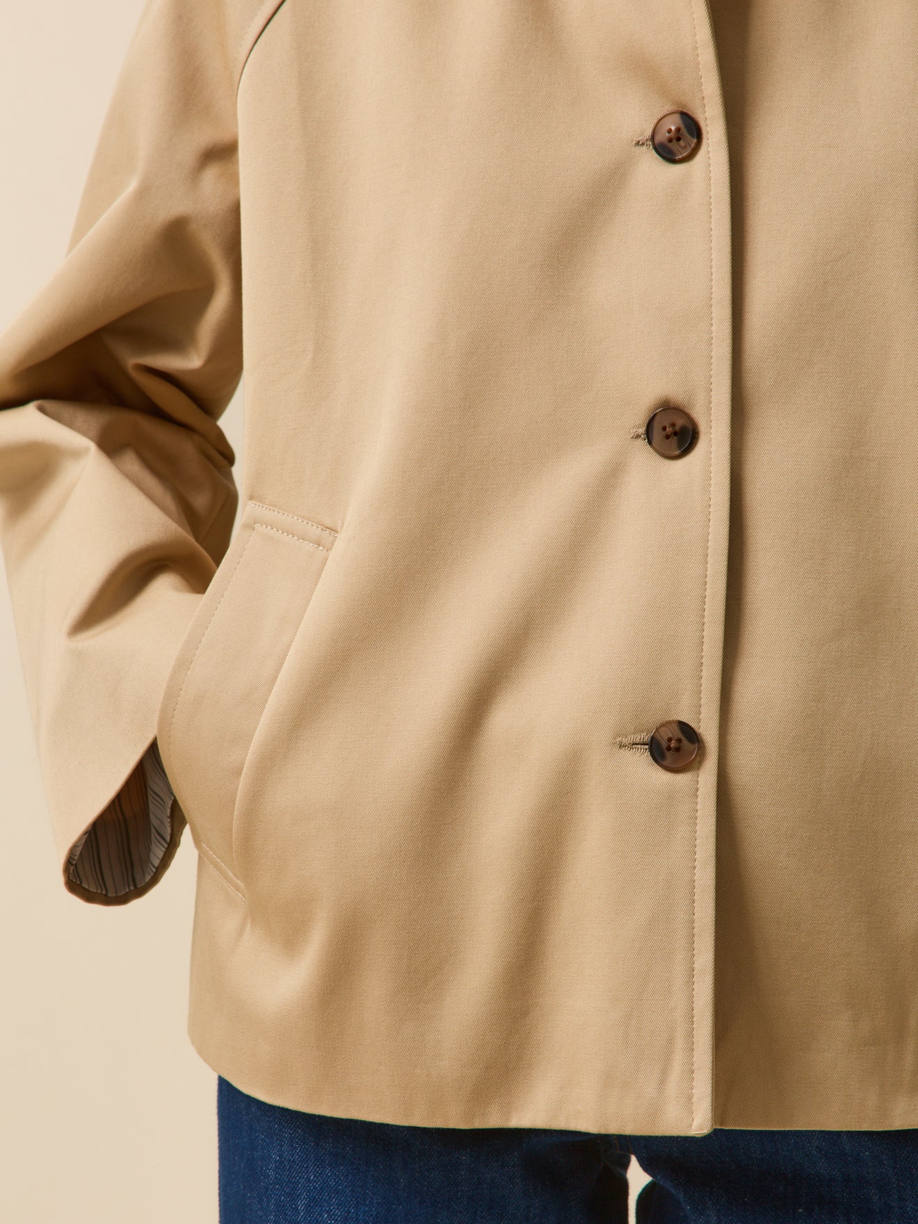 Trench court coton biologique femme - Image 4