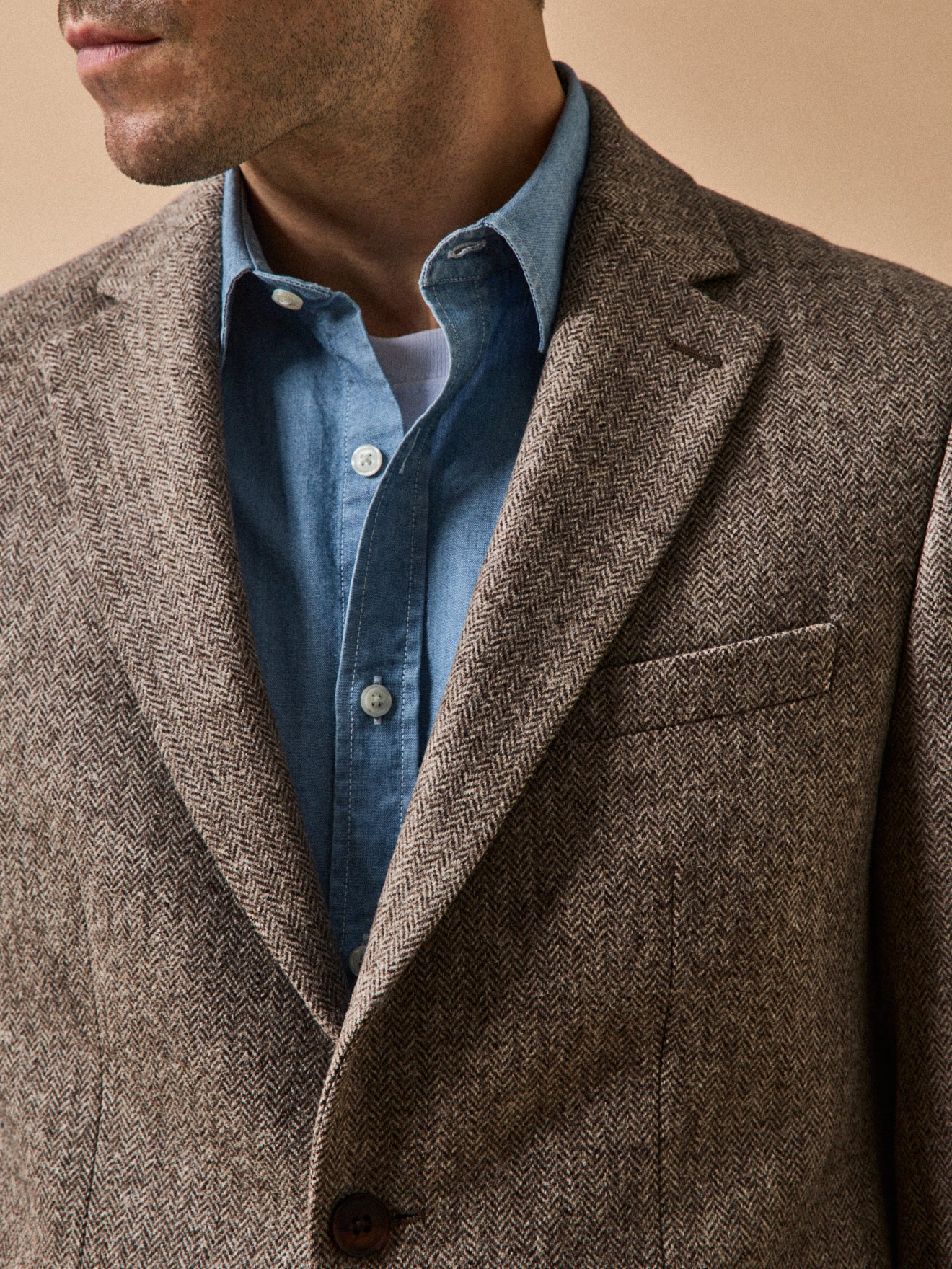 Blazer chevrons pure laine homme - Image 4