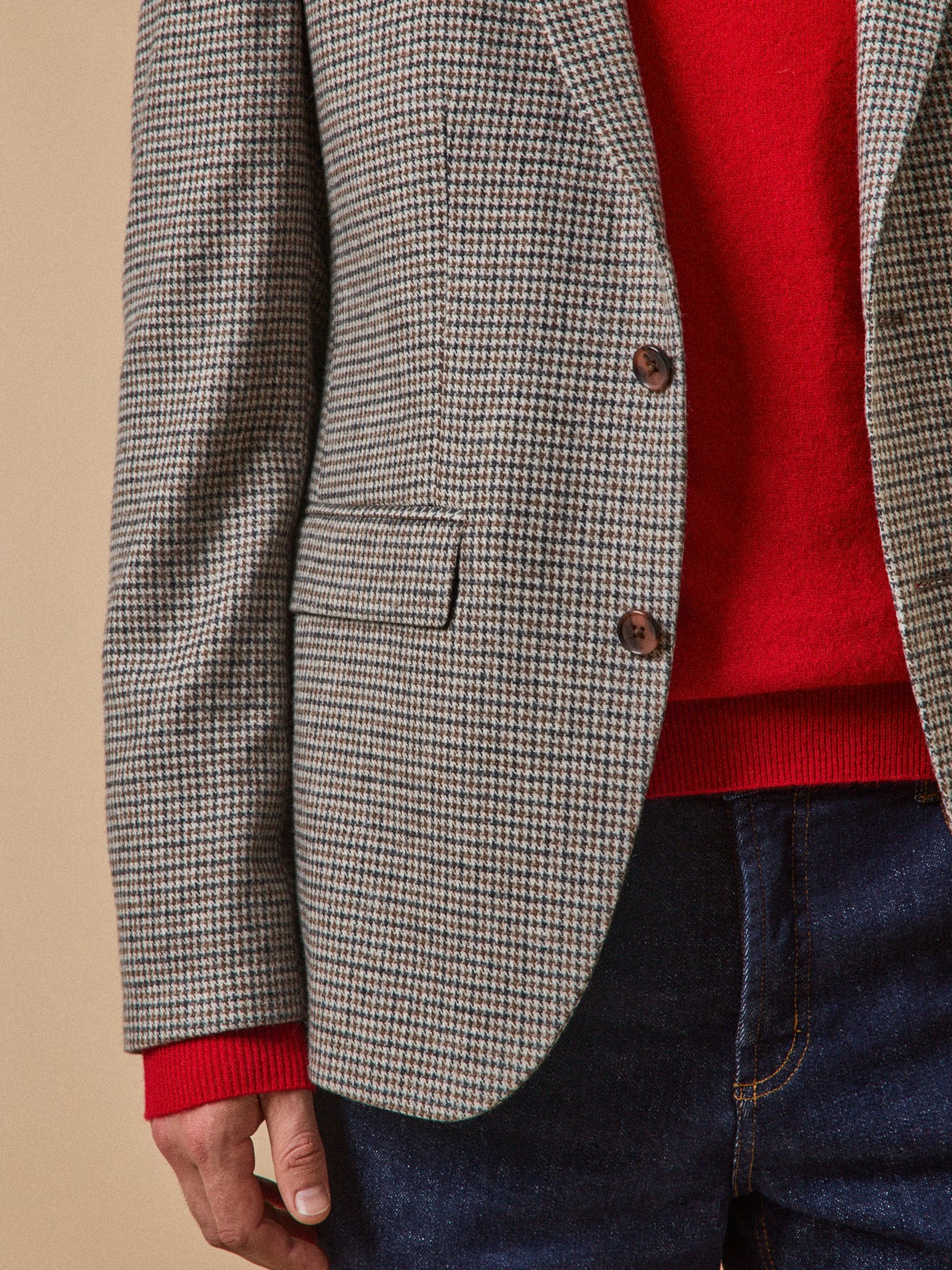 Blazer lainage pied de poule homme - Image 4
