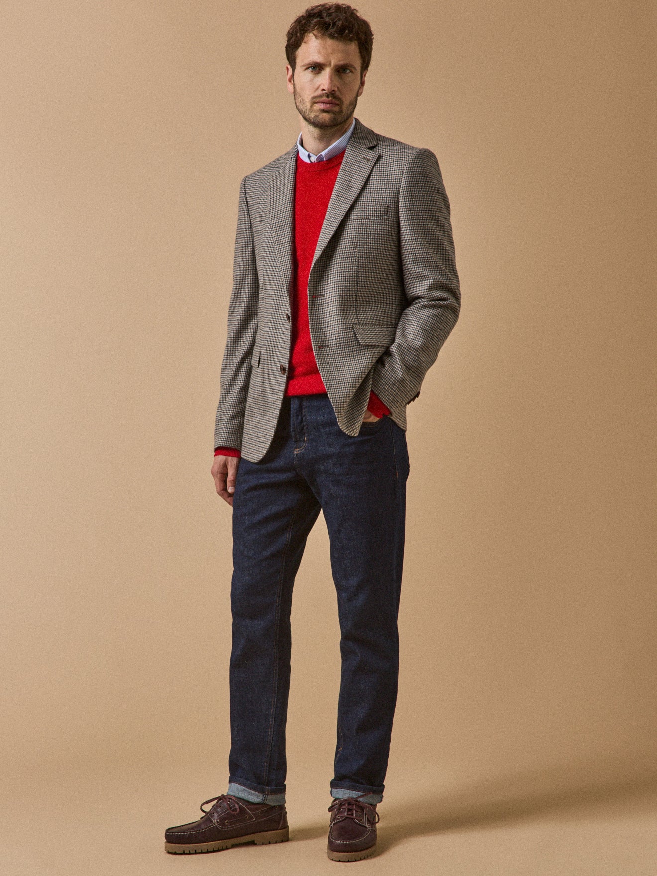 Blazer lainage pied de poule homme - Image 6