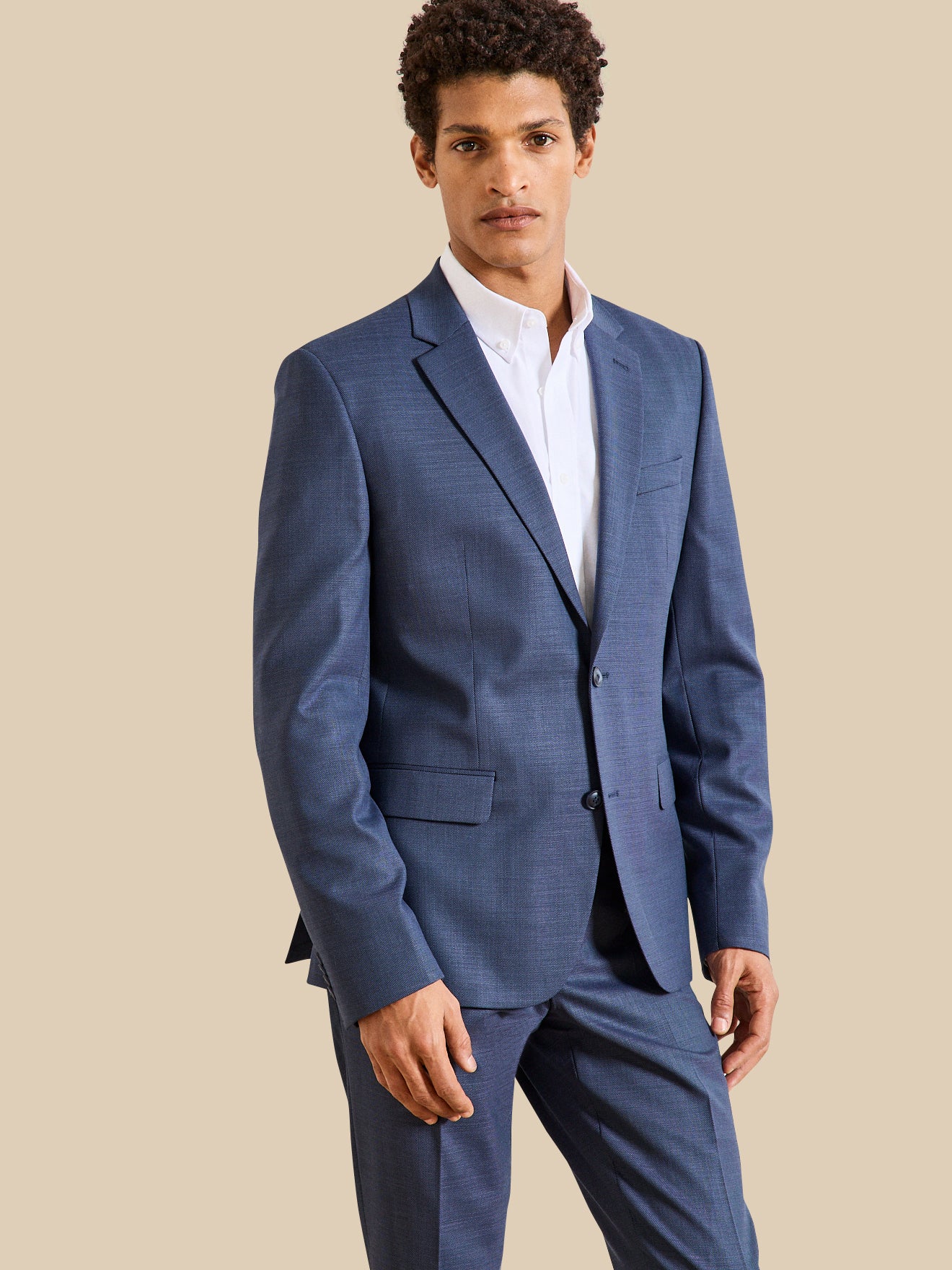 Veste de costume homme tissu texturé - Image 4
