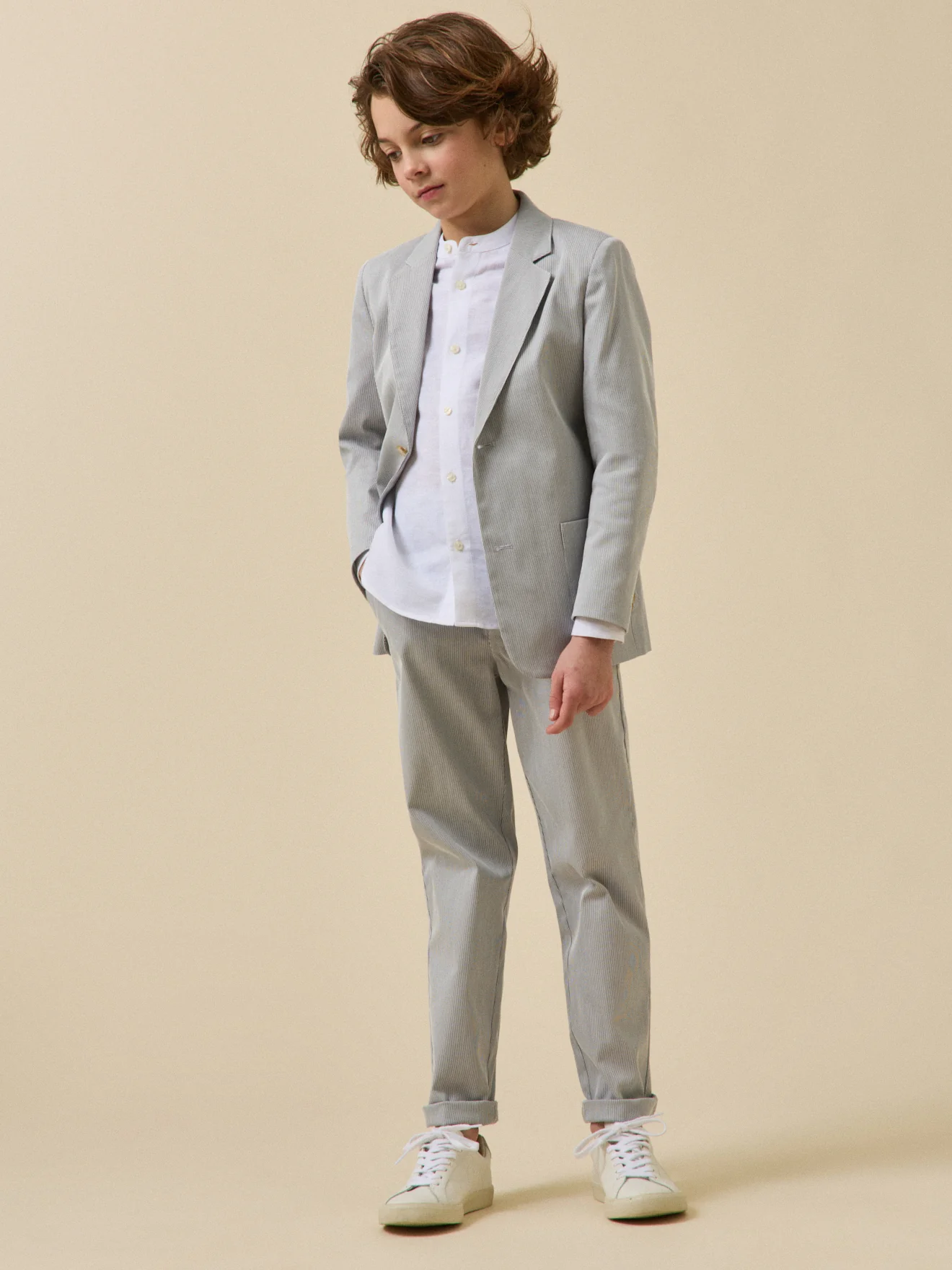 Veste de costume rayée Garçon - Collection Fêtes et Mariages - Image 7